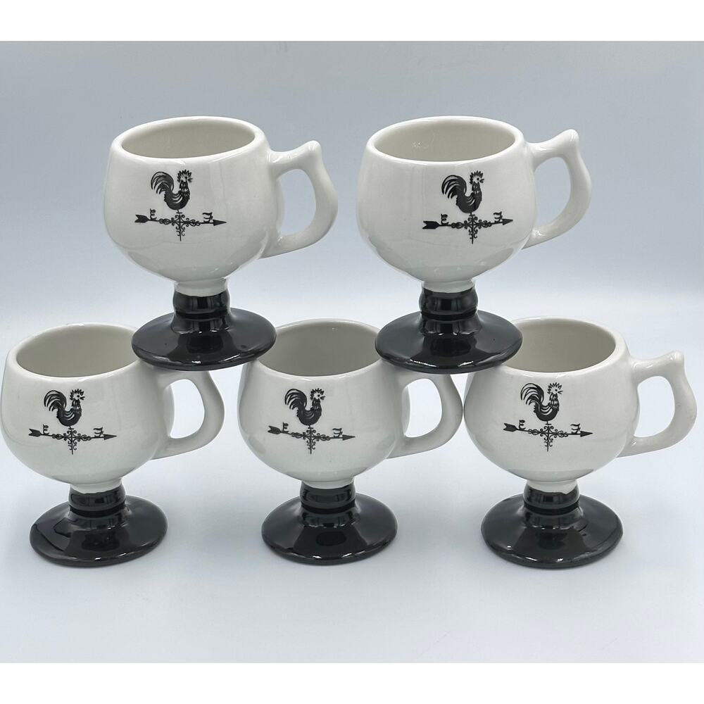 Caribe Diner Puerto Rico Pedestal 5 Coffee Mug Rooster Weathervane MCM 50's USA